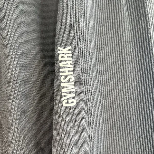 Gymshark L Large Joggers Pause‎ Black Baggy Elastic Waist Ribbed Oversized Relax - Image 4