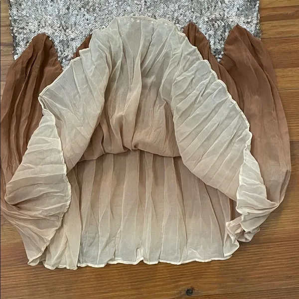 Gimmicks by BKE Sequin Babydoll Tank Top M Brown Ombre Boho Fairy Whimsigoth - Image 5