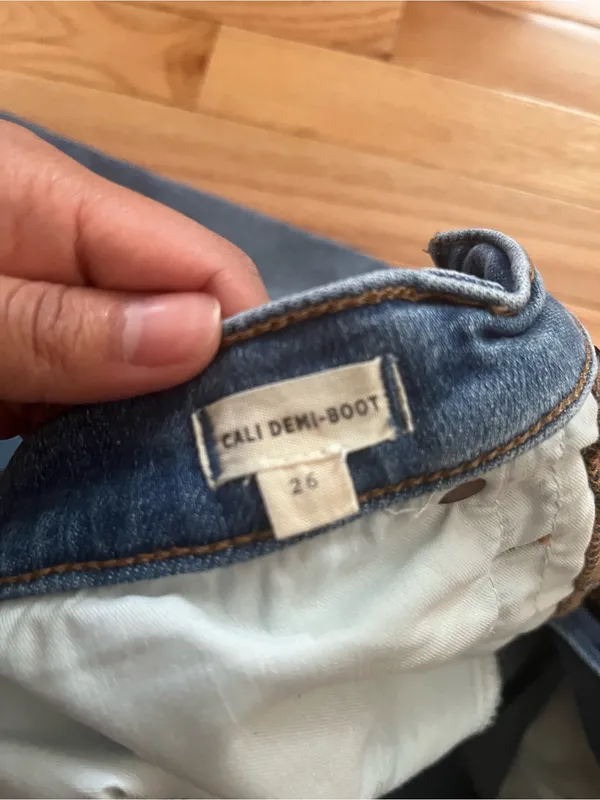 Madewell Cali Demi Boot Jeans 26 Medium Wash High Rise - Image 6