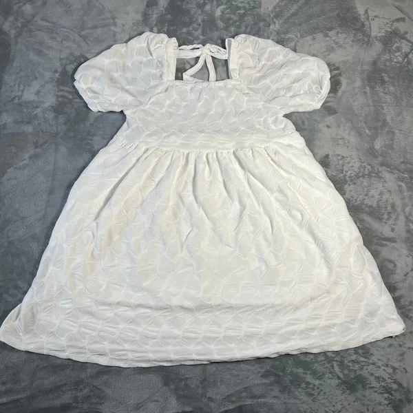 Hayden Puff Sleeve Baby Doll Dress Size M Square Neck Party Minimalist Date - Image 3