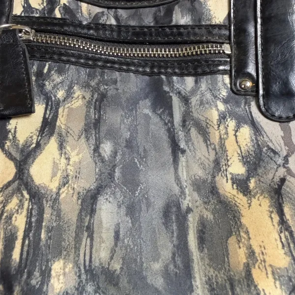 Vintage Y2K Etienne Aigner Satchel Bag Purse Black‎ Snakeskin Fabric/Leather - Image 5