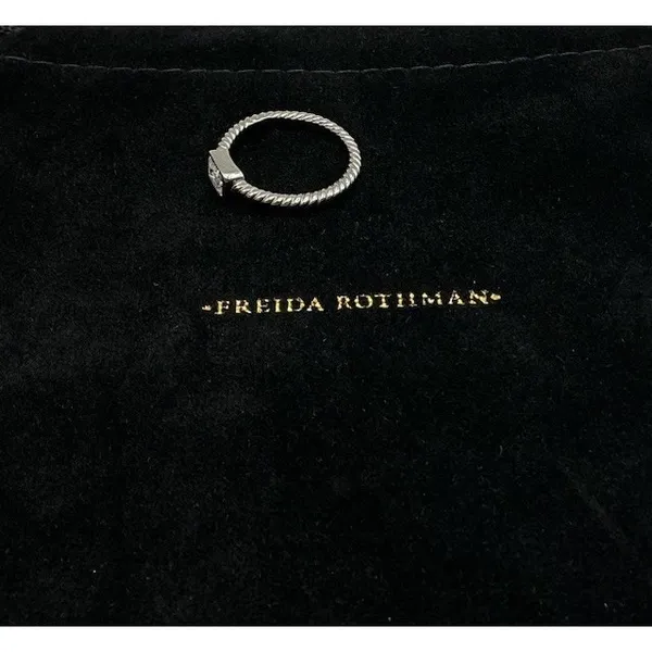 Freida Rothman Baguette Stacking Ring Sterling Silver 925 Size 7 East West - Image 6