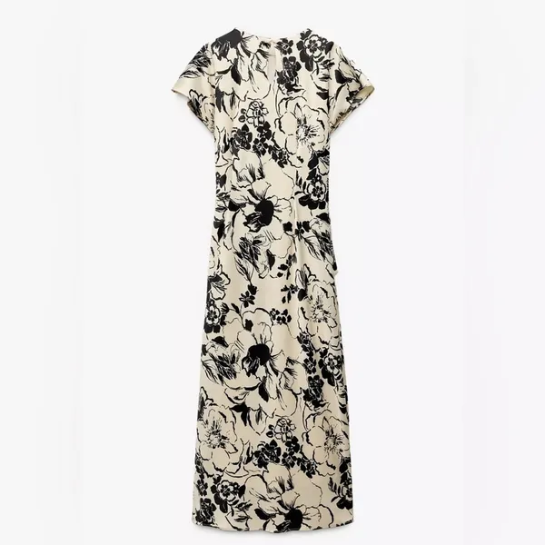 Zara satin‎ print midi dress - Image 4