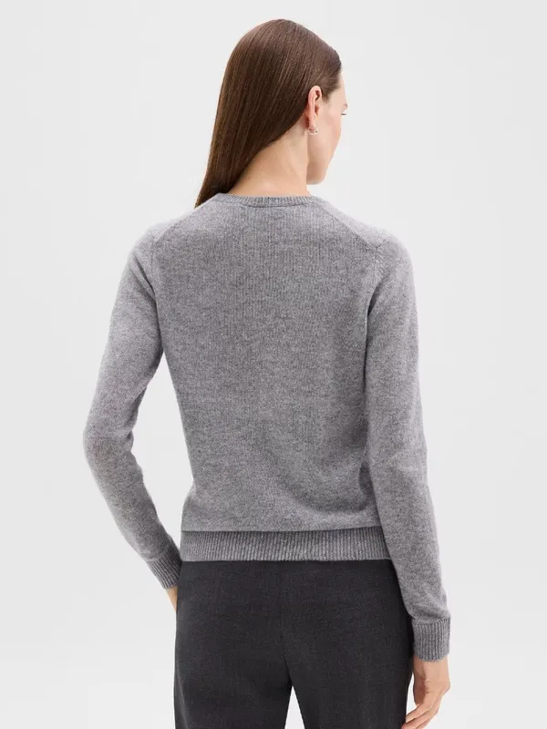 Theory Crewneck Sweater in Feather Cashmere - Image 4