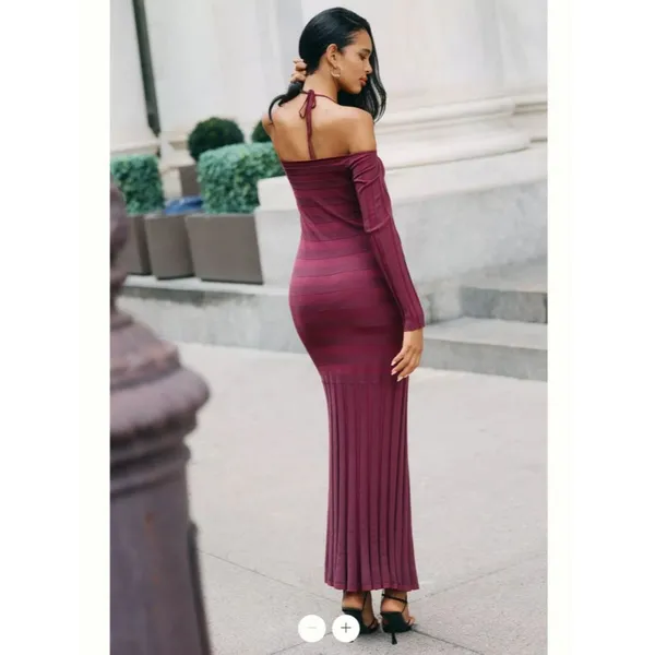 Anthropologie Cold-Shoulder Knit Maxi Dress - Image 2