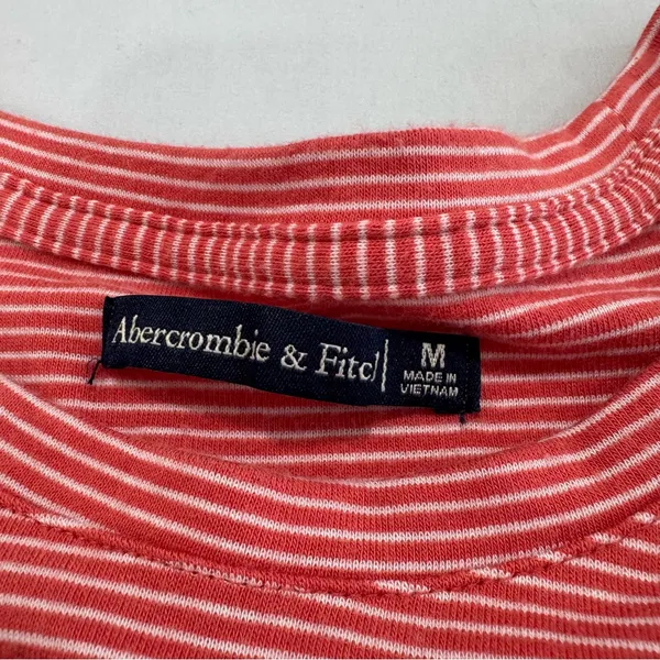 Abercrombie‎ & Fitch Red Striped Knot Front Cutout Mini Dress Womens Medium - Image 4
