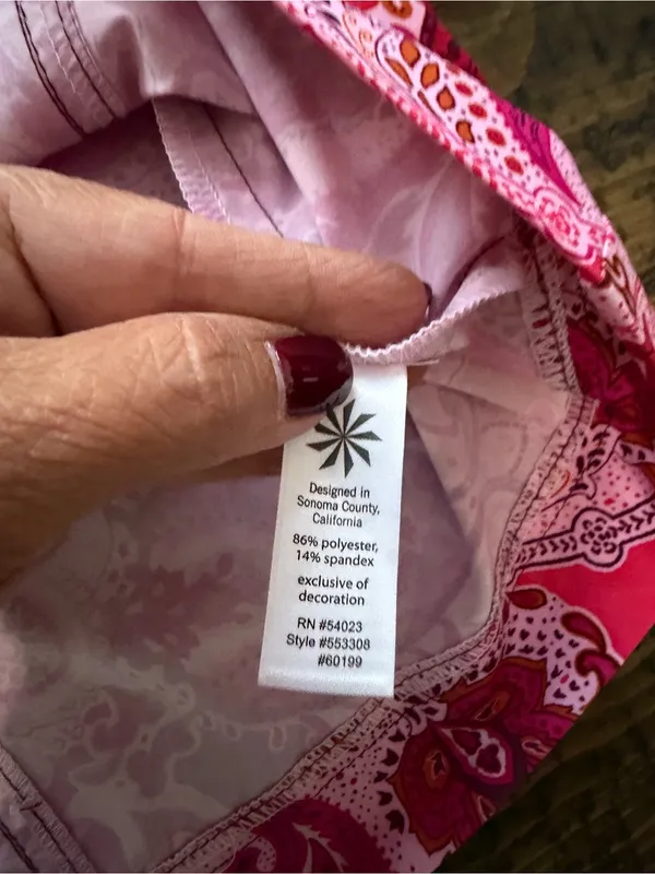 Athleta “Pack Everywhere” Pink Paisley Sun Valley Halter Dress Mini Size 8 - Image 4