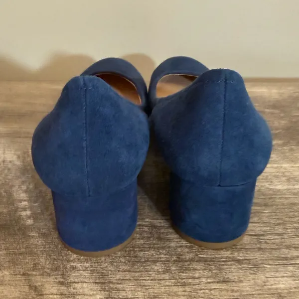 Franco Sarto Fausta Low Heels Pumps Women’s Size 6 Blue Suede Office Modest - Image 6