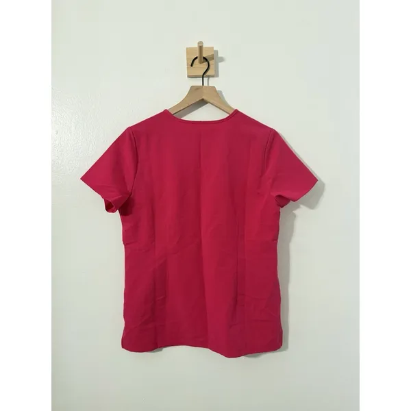 FIGS Catarina One-Pocket Scrub Top Womens Small Pink Ultra Rose Medical - Image 4
