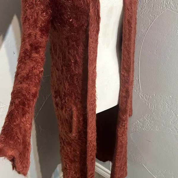 Free People Rust Long Cardigan - Image 7