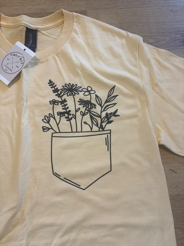 Gildan Butter Yellow Summer Bicycle Graphic Tee - Image 2