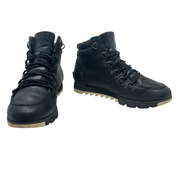 Sorel Harlow Lace‎ Waterproof Leather Boots Black Women's 6.5 NL3399 - Image 2
