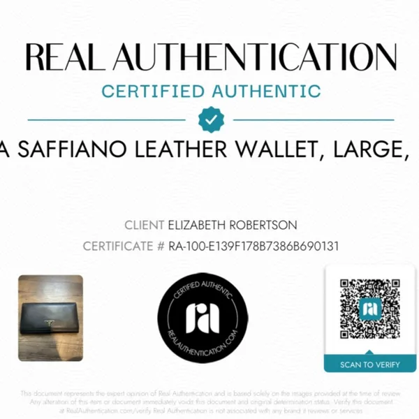 Prada Black Large Saffiano Leather Wallet - Image 8