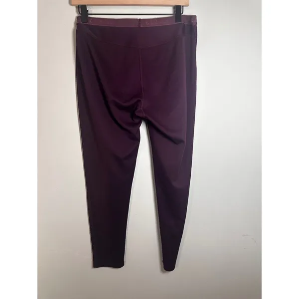 LL Bean Womens Small Burgundy Midweight Base Layer Leggings Thermal Pants‎ OJUH6 - Image 3