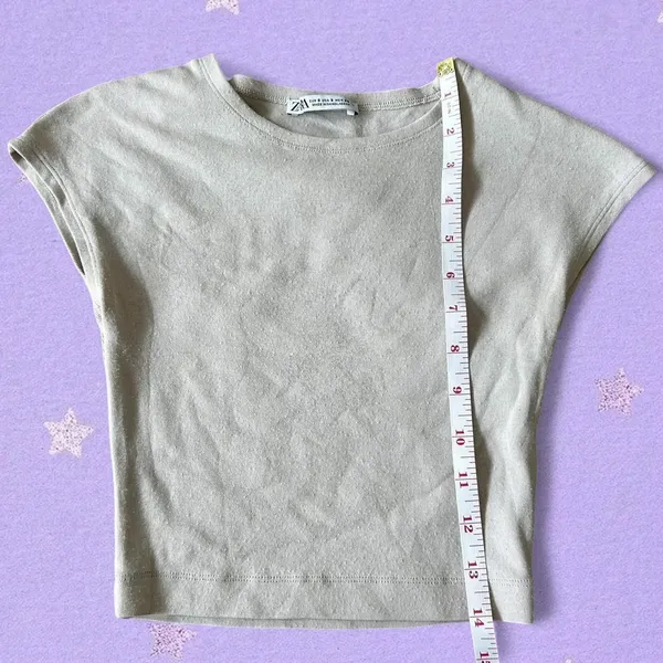 Zara Women's Cream Crop-top - Image 3