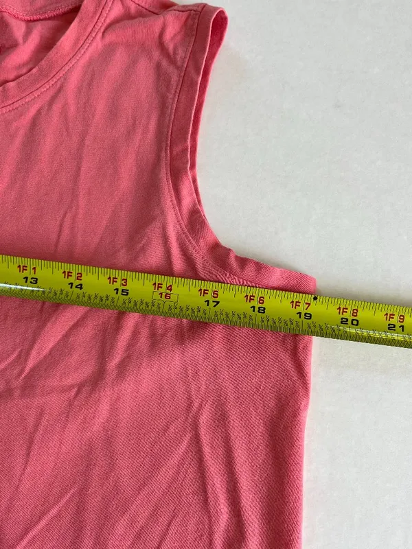 Life is Good Sz M Coral Pink Tank top Pullover Cotton - Image 7