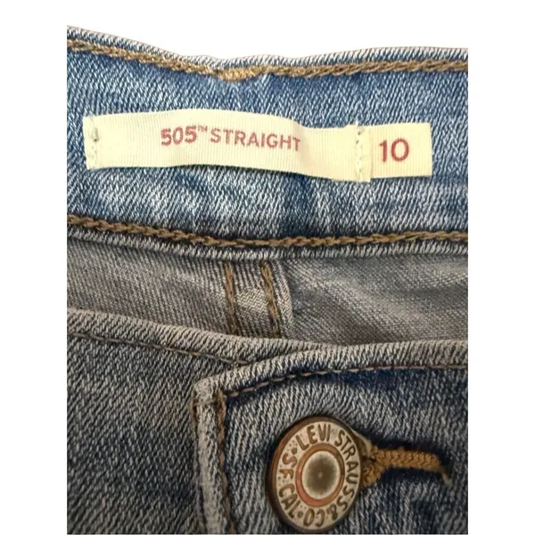 Levi’s Women’s‎ 505 Straight Midrise Jeans Light Wash Sz 10 - Image 3