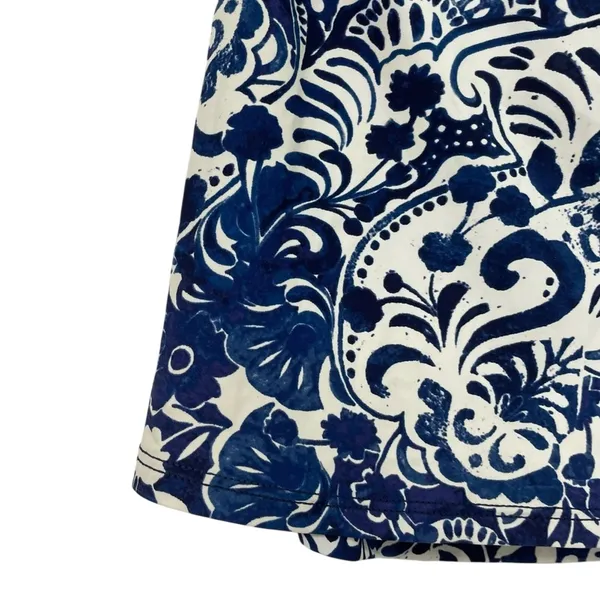 Lauren Ralph Lauren Blue & White Floral Print Halter Tankini Swimsuit Top 10 - Image 3