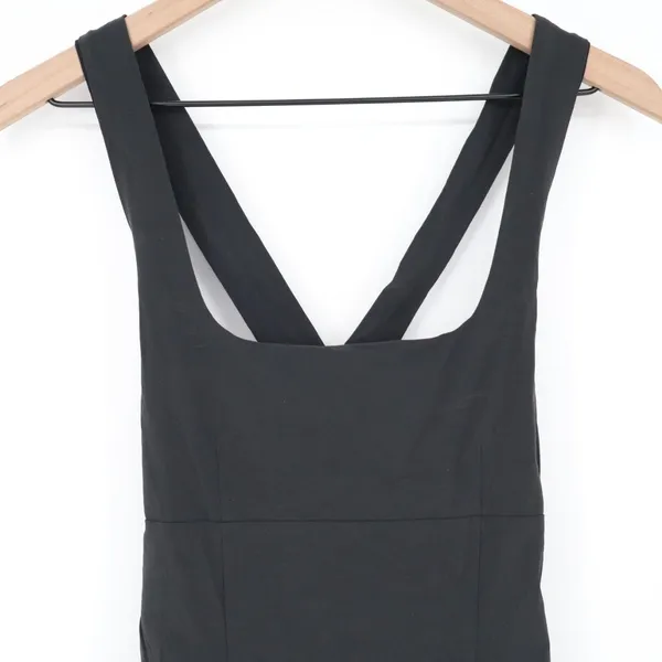 Outdoor Voices Mini Dress Womens S Black Stretch Square Neck Cross Back Pullover - Image 4
