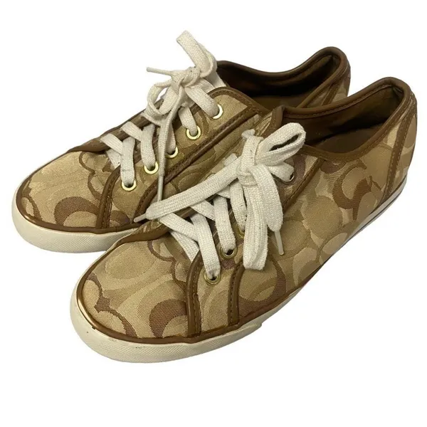 Coach Dee Allover CC Print Sneakers for‎ Women Sz 7B - Image 5