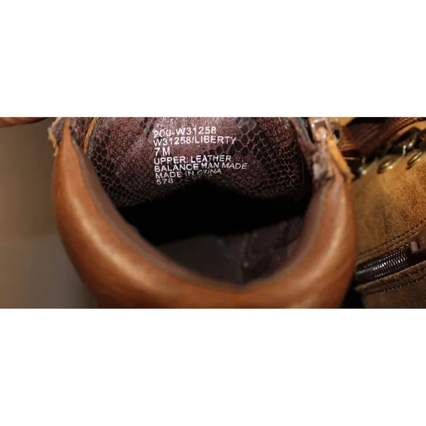 White Mountain W31258 Liberty - Tan / Chestnut Suede Lace-Up Wedge Ankle Bootie - Image 4