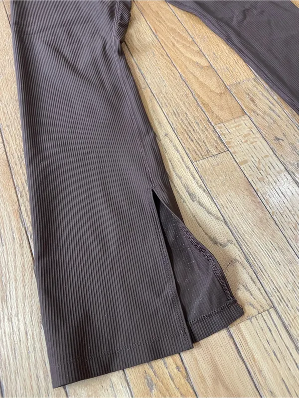 Old Navy POWERSOFT Brown Ribbed Active Leggings XL - Image 4
