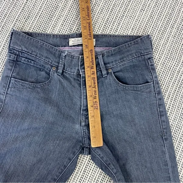 Old Navy High Rise Back‎ Ankle Zip Skinny Jeans Gray 4 - Image 11