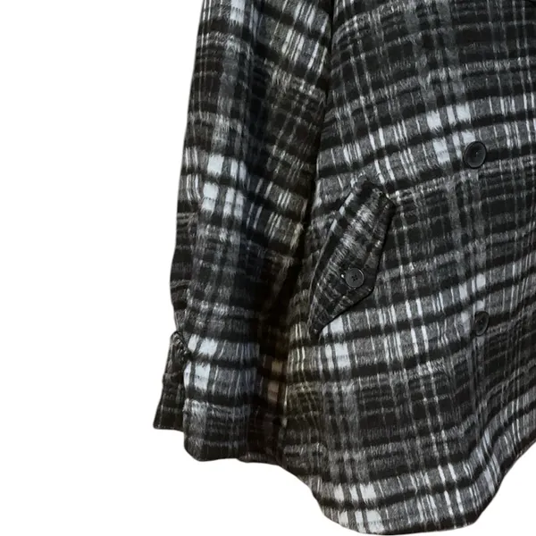 Free People Highlands Wool Plaid Peacoat Size XL - Image 6