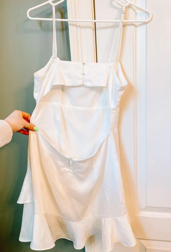 White Satin Dress - Image 4