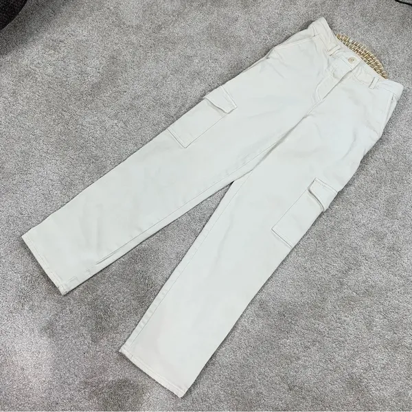 Aritzia Wilfred Modern Supply Twill Cargo Pants High Waisted in Gd Birch Size 0 - Image 6