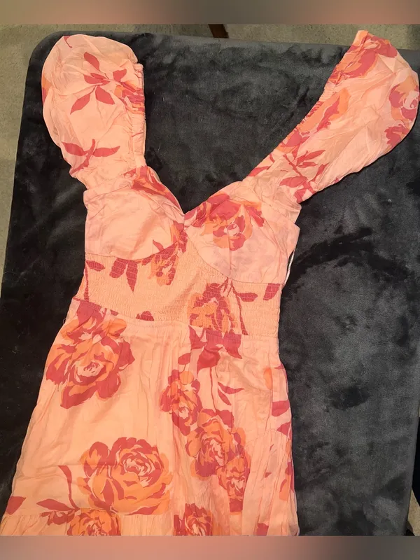 Free People Short Sleeve Sundrenched Maxi Dress In Pinky Combo Size XS - Image 5