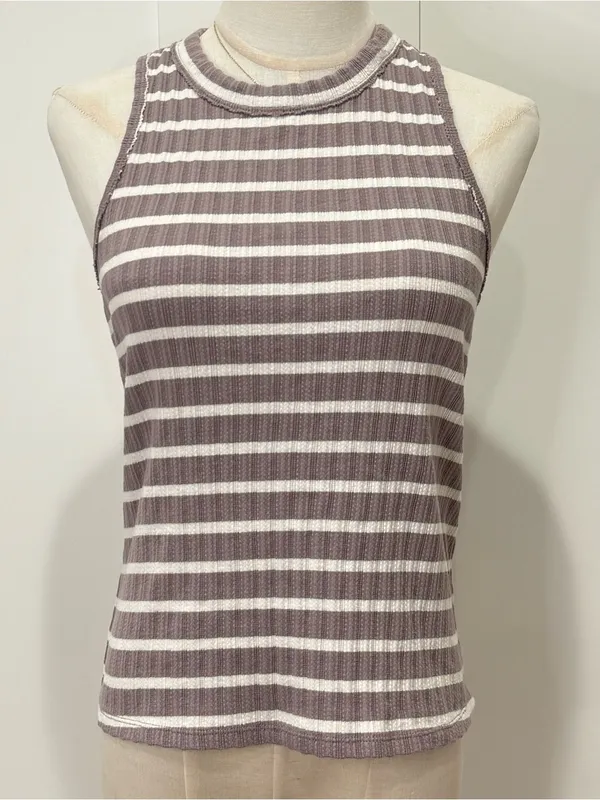 Free People We The Free Fired Up Striped Cutout Tank Top Small Boho Coastal Chic - Image 5