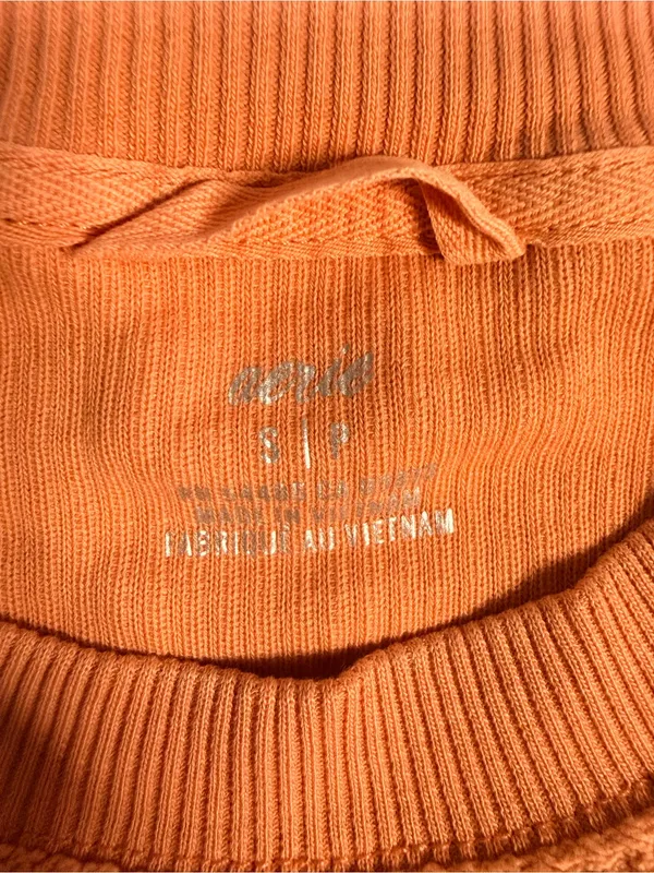 aerie Oversized Ribbed Crew Sweater - Burnt Orange - Image 3