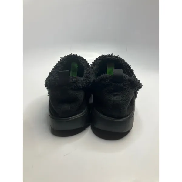 Oofos OOcoozie Low Shoes Womens 8 Black Excellent Faux Fur Recovery Mules - Image 4