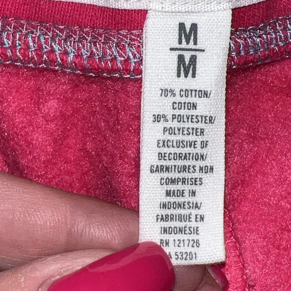 Y2K Aeropostale NY Low Rise Cropped Capri Sweatpants‎ Medium Baggy Pink Retro - Image 5