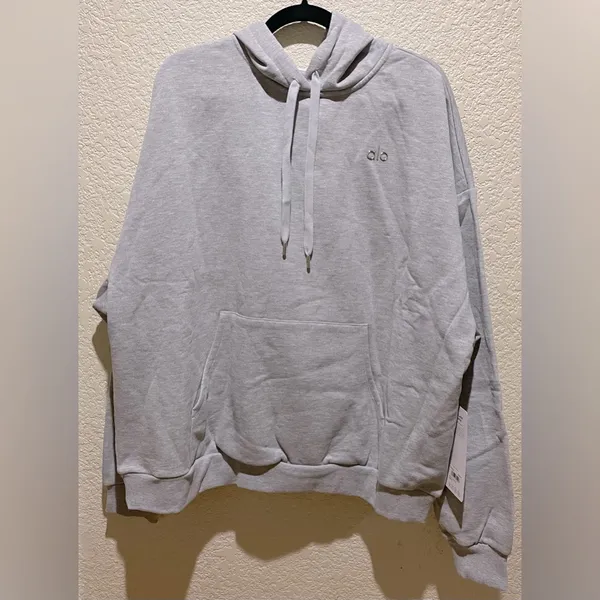 NWT Alo Yoga Accolade Hoodie Athletic Heather Grey Size S - Image 6