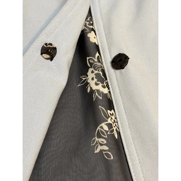 Emma James Stretch Long Blazer Jacket Light Blue Size 16 Career Office - Image 5