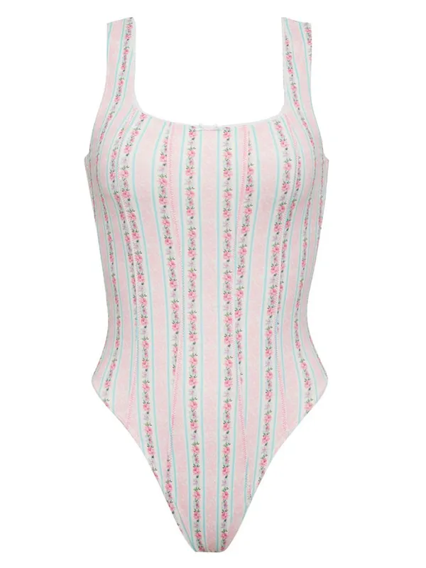 Frankies Bikinis - Etta Floral One Piece Swimsuit - French Holiday - Size XL NWT - Image 3