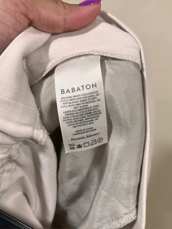 Babaton Atelier Aritzia pants size 2 cream ivory color EUC - Image 9