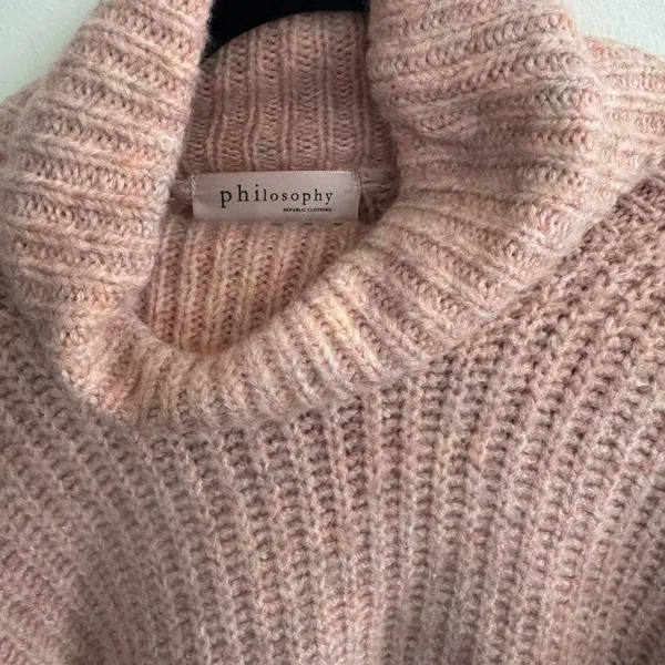 Philosophy Blush Pink Cowl Neck Sweater - Image 2