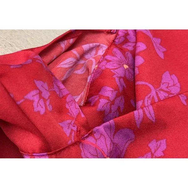 Free‎ People Aries Open Back Floral Long Sleeve Mini Dress Red XS - Image 9