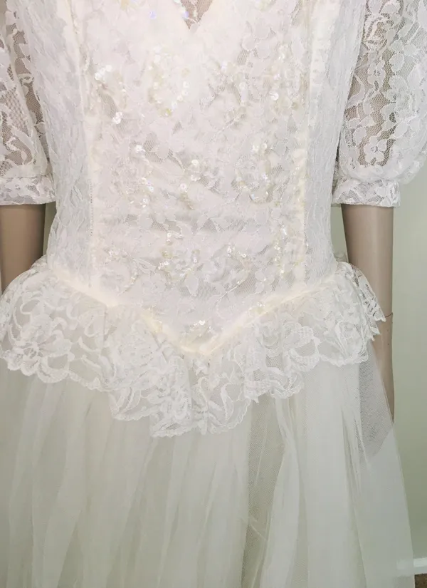 Jessica McClintock Vintage Gunne Sax Wedding Dress - Image 8