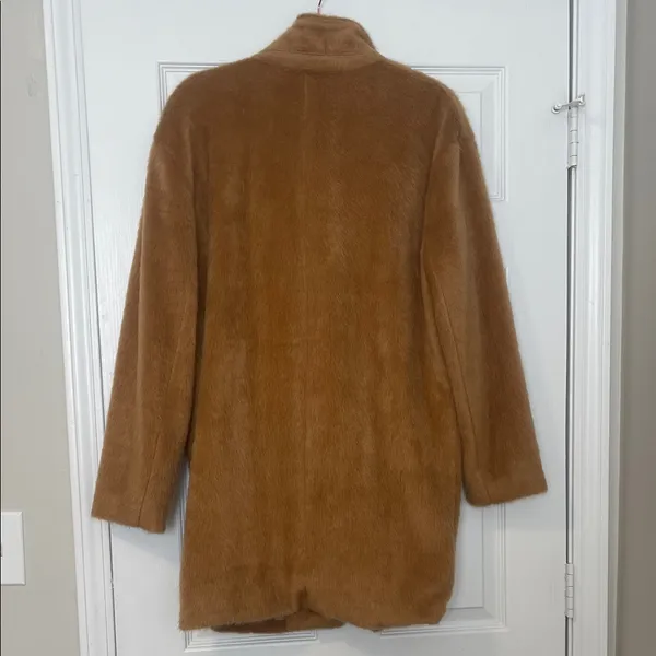 Women's Plush Teddy Coat in Brown - Image 2