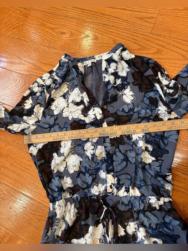 Lila Rose Floral Long Sleeve High Low Dress Size 6 Dark Academia Romantic - Image 7