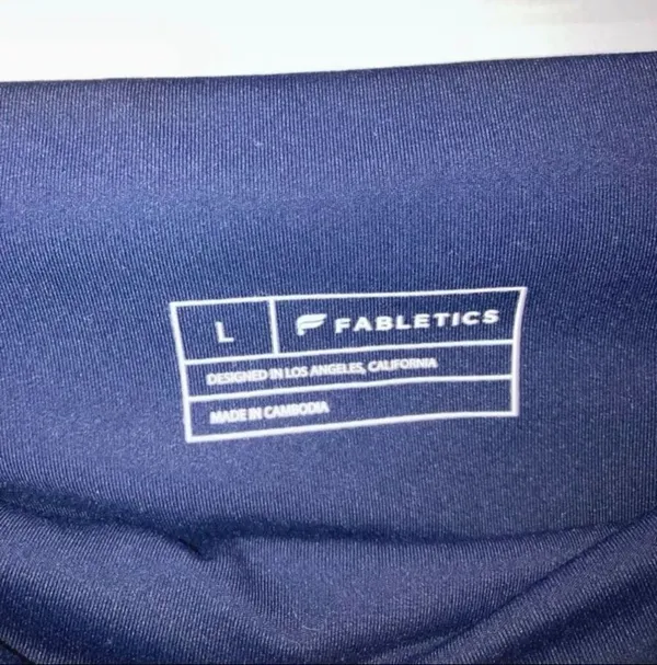 Fabletics Women’s Large Navy Blue 7/8 High Rise Leggings Side Pockets #1200 - Image 3