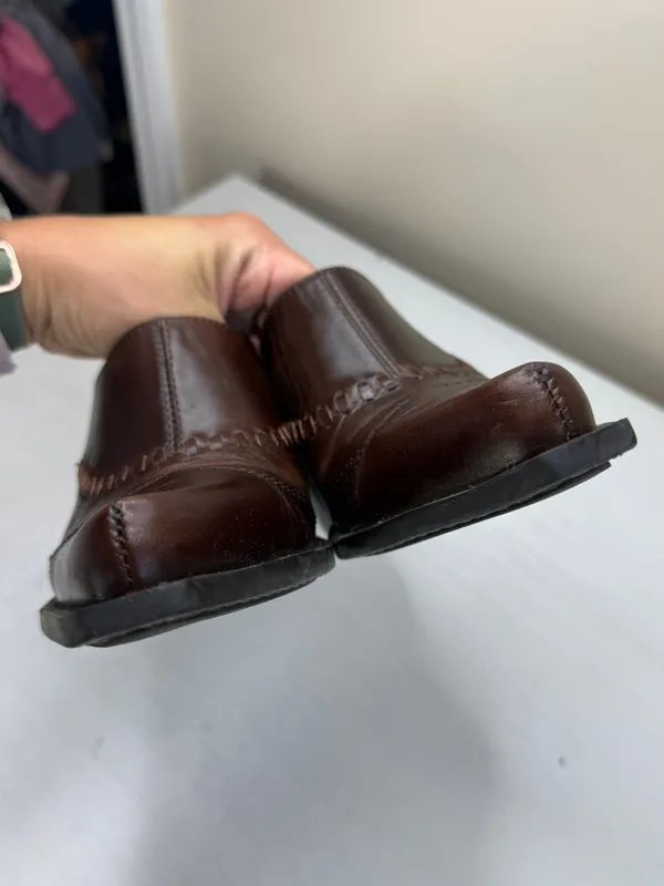 MIA Western Cowgirl Style Heeled Pointed Toe Leather Mules Booties Sz 7.5 - Image 3