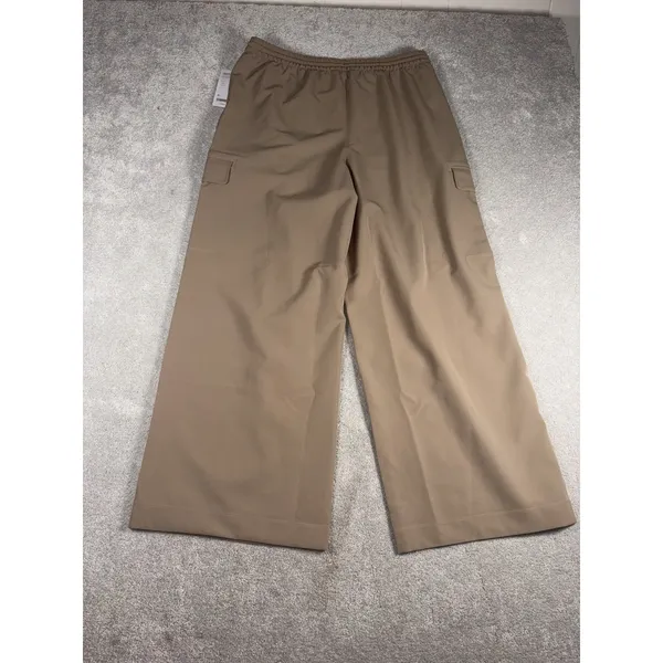 Athleta Promenade Wide Leg Cargo Pant Large Neutral French Soft Dance NWT - Image 7