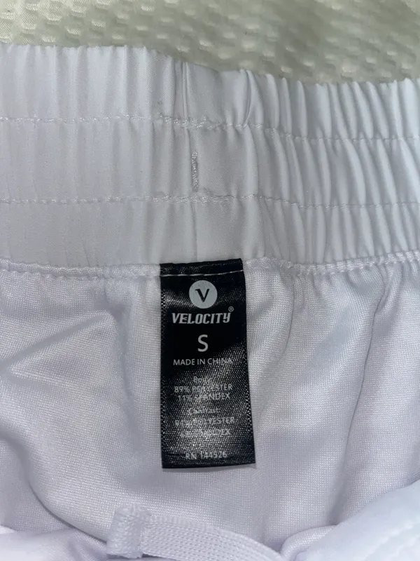 Velocity White Workout Shorts - Image 4
