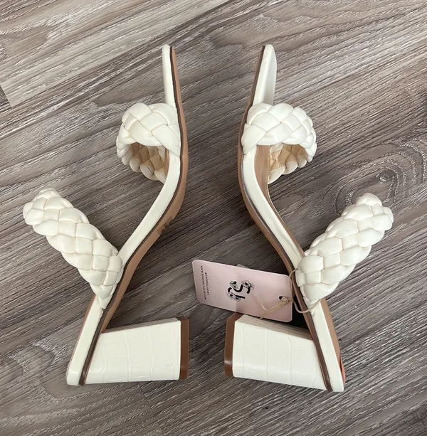 Sincerely Jules Iris Double Braided Mules Heeled Sandals - Image 5