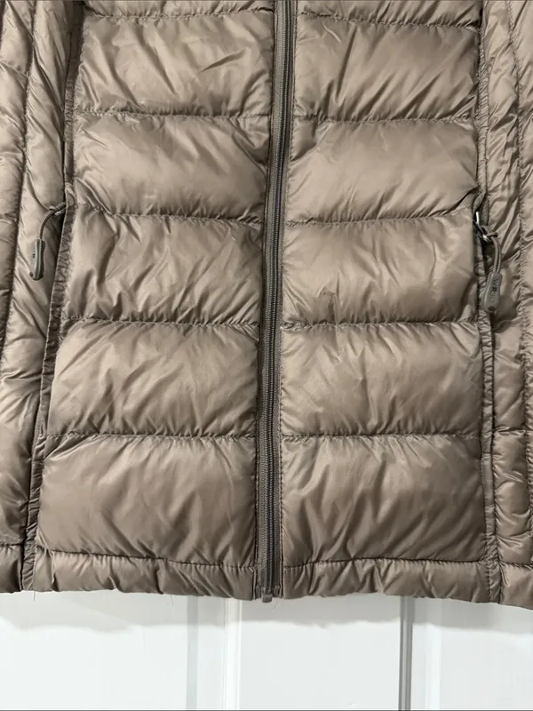 Heatkeep Women's Light Brown Taupe Insulated Puffer Vest Zip Front Small - Image 4